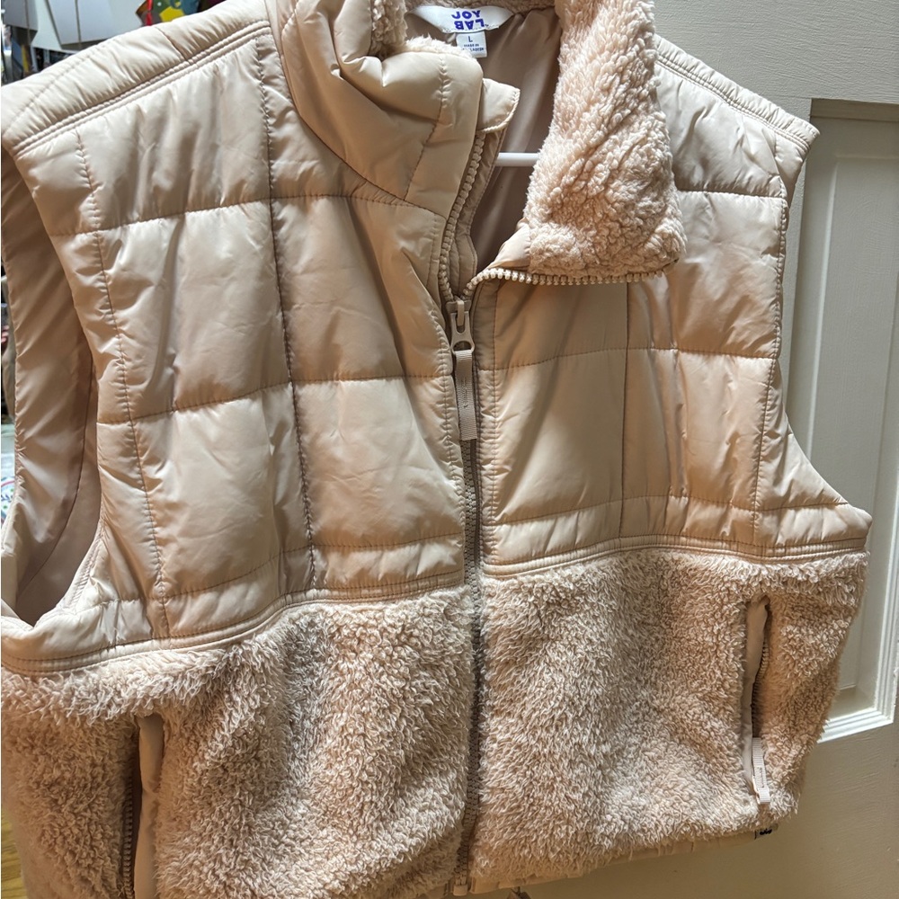 Pink oatmeal Quilted and Fleece Women's Vest